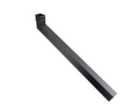 101x76mm Rect (Sq Edge) Cast Collar Ext Bend 1001-1250mm