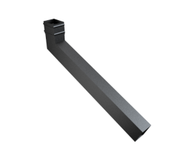 101x76mm Rect (Sq Edge) Cast Collar Extended Bend 501-750mm