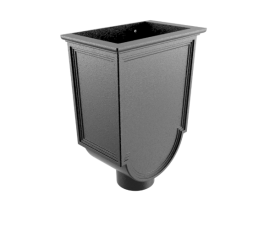 Gallica Cast Hopper - 76mm Dia Outlet 30mm Standoff