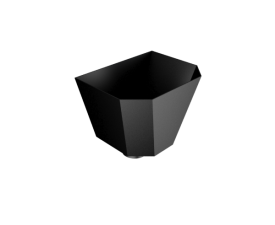 Saturn Small Pressed Hopper -101x76mm Rect O/let Bespoke Pos