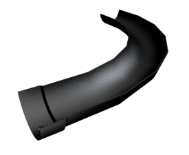 114mm Cast Half Round Gutter Facetted Radius 1.00m