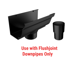 125x100mm Vintage Ogee 76mm Dia F-Joint Outlet c/w Connector