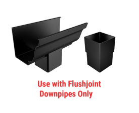 125x100mm Vintage Ogee 76mm Sq F-Joint Outlet c/w Connector