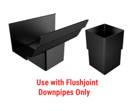 150x100mm Vintage Ogee 101mm Sq F-Joint Outlet c/w Connector