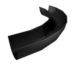 125mm Beaded Deepflow H/R Gutter Facetted Radius 1.00m