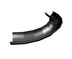 150mm Beaded Half Round Gutter Facetted Radius 1.00m