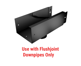 100x75mm Joggle Joint Box Gutter 57mm Dia Flush Joint Outlet