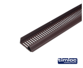 Roof soffit strip vent type C 10mm airflow 2.4m brown - Pack of 10
