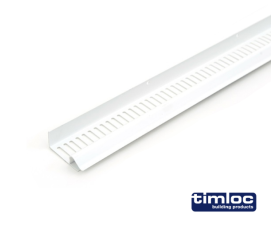 Roof soffit strip vent type C 10mm airflow 2.4m white - Pack of 10
