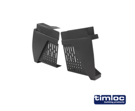 Dry fix verge-profiled tile eaves closer pack L&R pair grey - Pack of 1