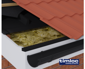 Over Fascia Vent Strip 10mm Air Flow 1M Black - Pack of 25